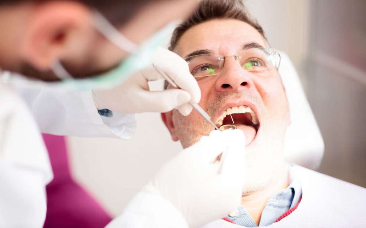 Patient Recieving a Dental Cleaning